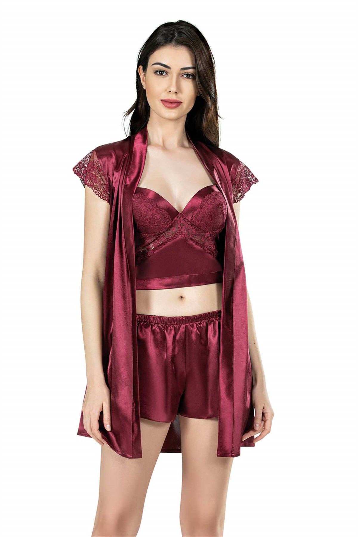 Aria’s%20Closet%20Bordo%20Büstiyerli%20Üçlü%20Saten%20Gecelik%20Babydoll%20Şort%20Takım%207659