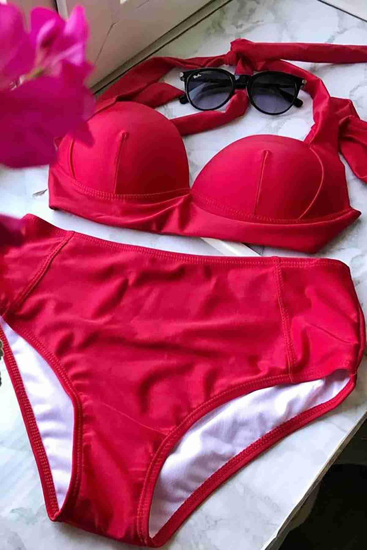 Aria’s%20Closet%20Kırmızı%20Yuksek%20Bel%20Bikini%20Altı%20Kırmızı