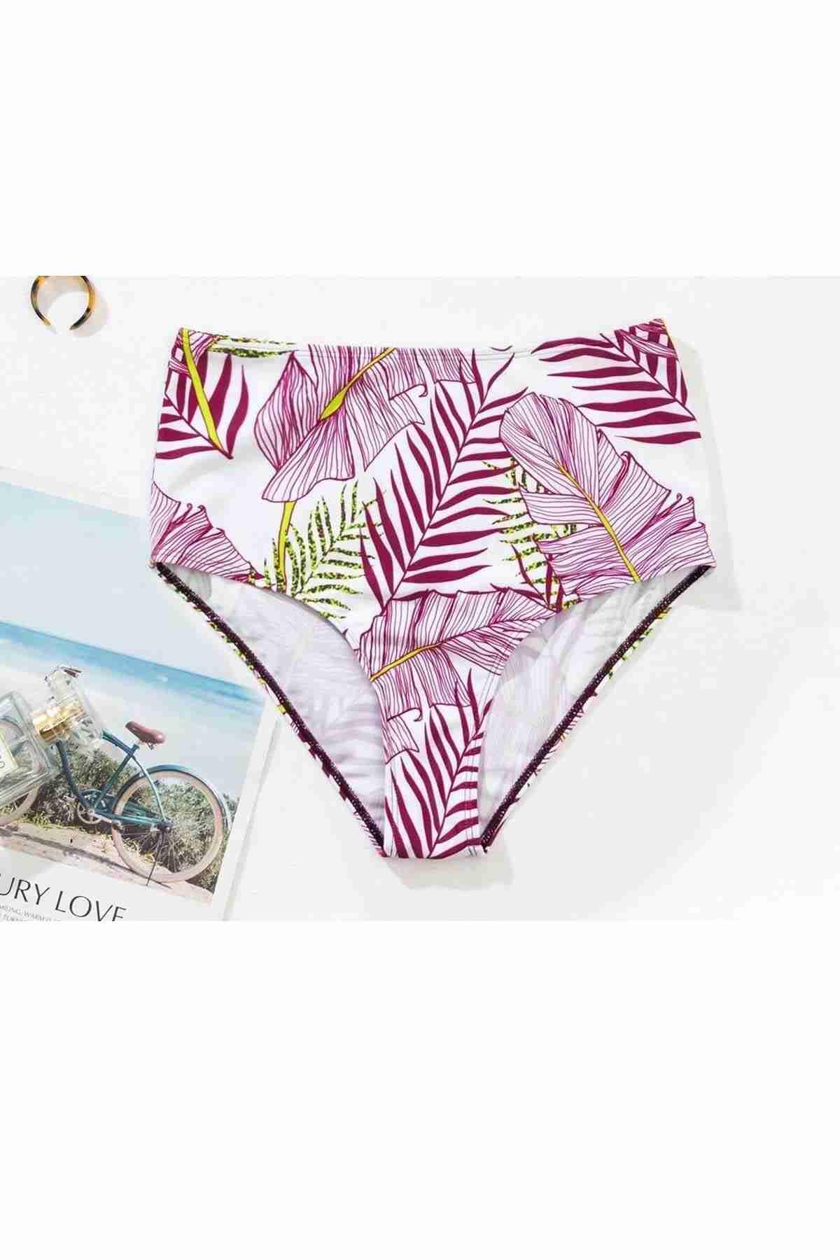 Aria’s%20Closet%20Yüksek%20Bel%20Baskılı%20Bikini%20Altı%20Beyaz