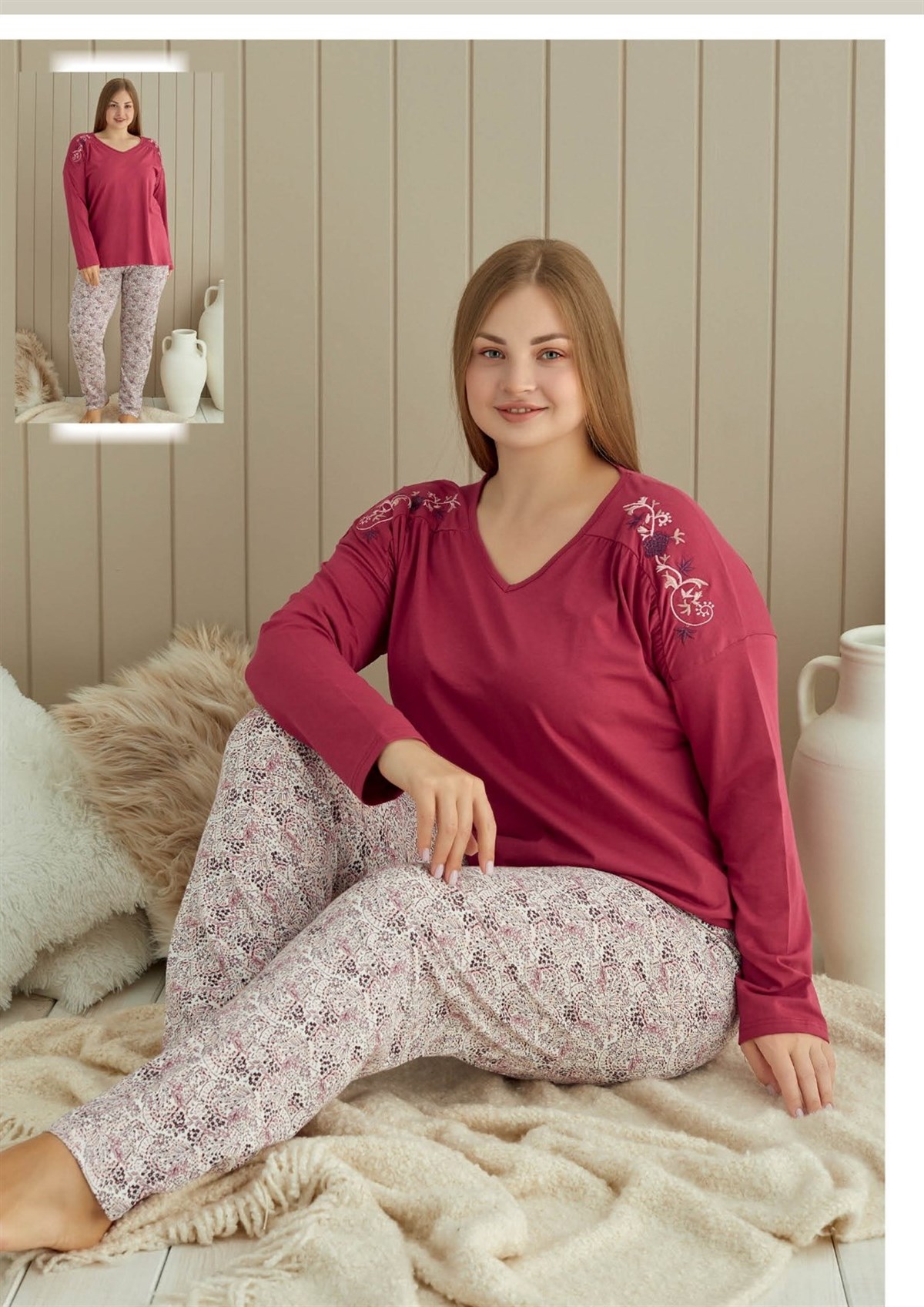 Aria’s%20Closet%20Büyük%20Beden%20Pijama%20Takımı