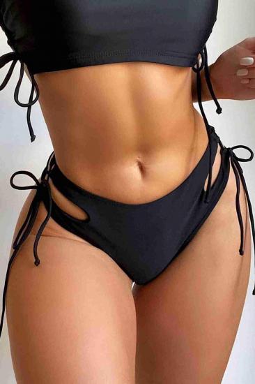 Aria’s Closet Özel Tasarım Yandan Bağlamalı Bikini Altı Siyah