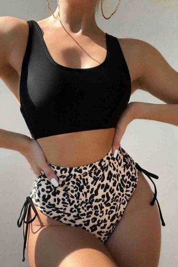 Aria’s Closet Leopar Yanlardan Büzgü Ayarlama Detaylı Bikini Altı Çok Renkli