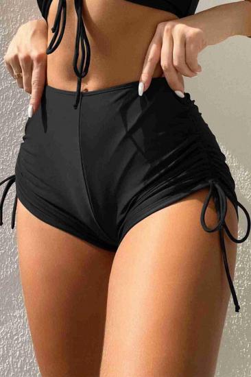 Aria’s Closet Özel Tasarım Büzgü Detaylı Bikini Altı Siyah