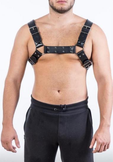 Aria’s Closet Erkek Fantezi Göğüs Detay Harness Deri Vücut Aksesuarı